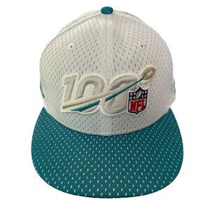 New Era NFL White & Teal Super Bowl LIV 100th Anniversary 9Fifty Snapback Cap